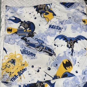 Pottery Barn DC Batman 1 Twin Flat Sheet preown good used condition 100% cotton